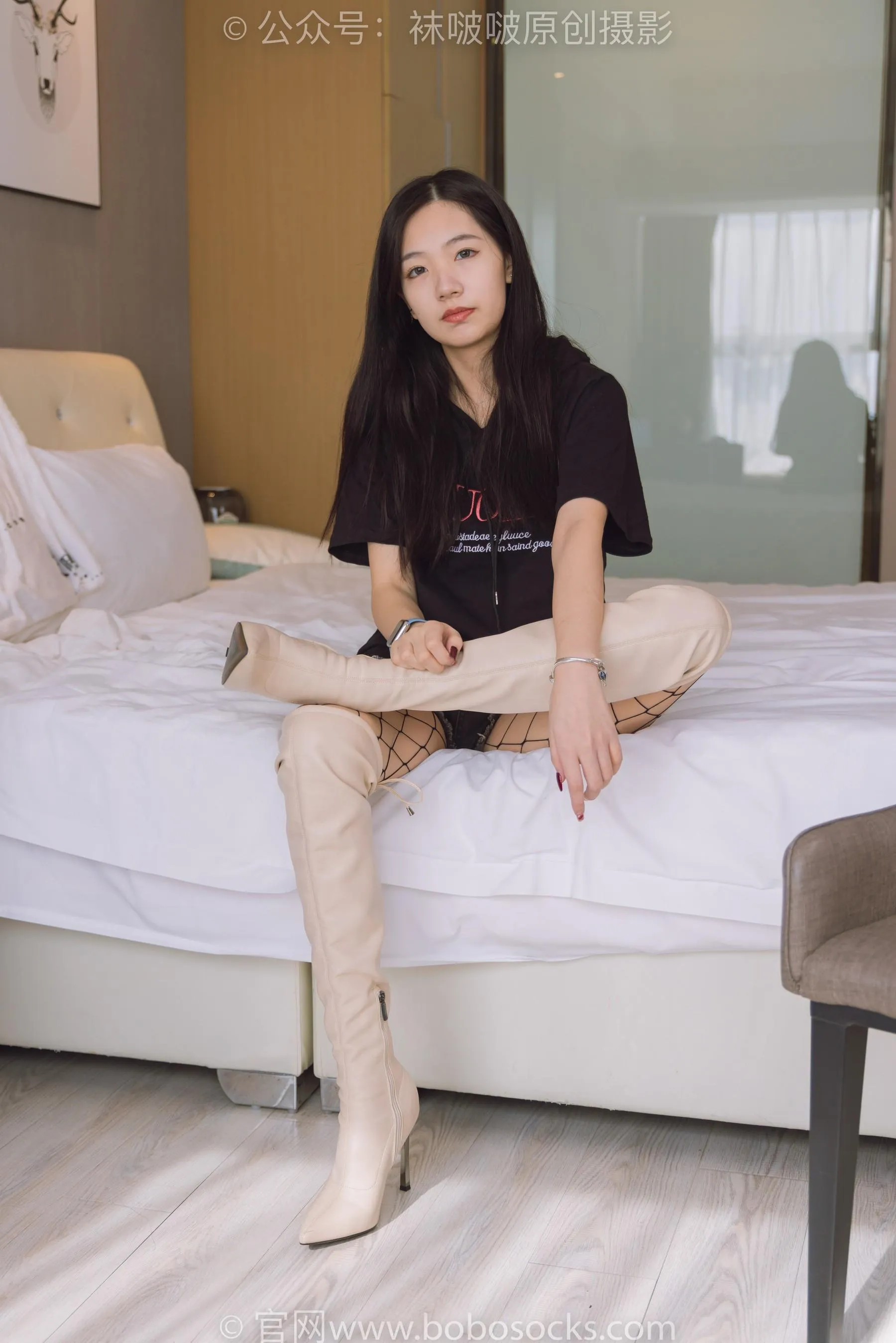 [BoBoSocks袜啵啵]NO.203 三双靴子、黑丝、网袜[23] [54P]插图7
